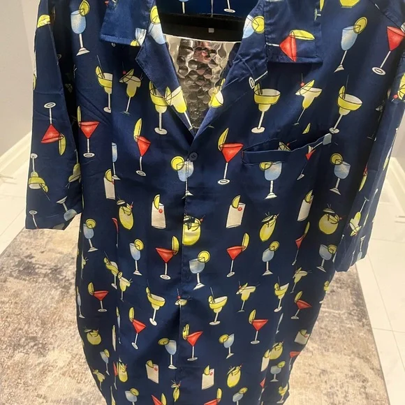 Pacific and Co mens take me on holidays cocktail evening shirt size large new! - Picture 12 of 16